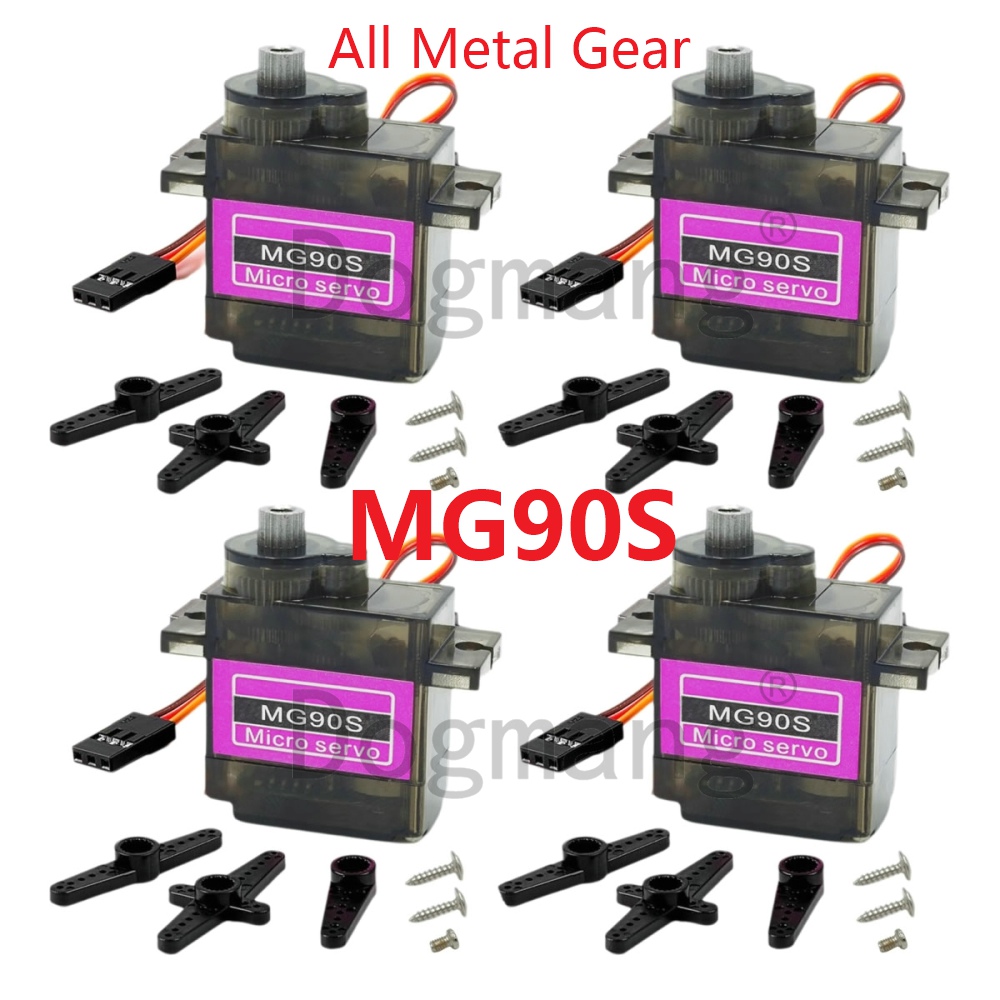 Micro Servo - Servo MG90S, 1/2/4/10/20/50 Uds., engranaje totalmente