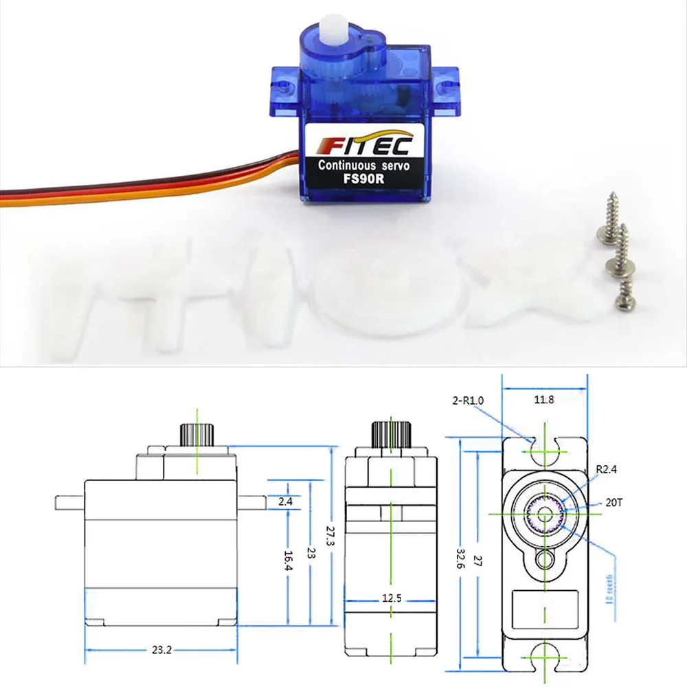 Feetech Mini FS90R Micro Servo - Micro Servo reseña y precio