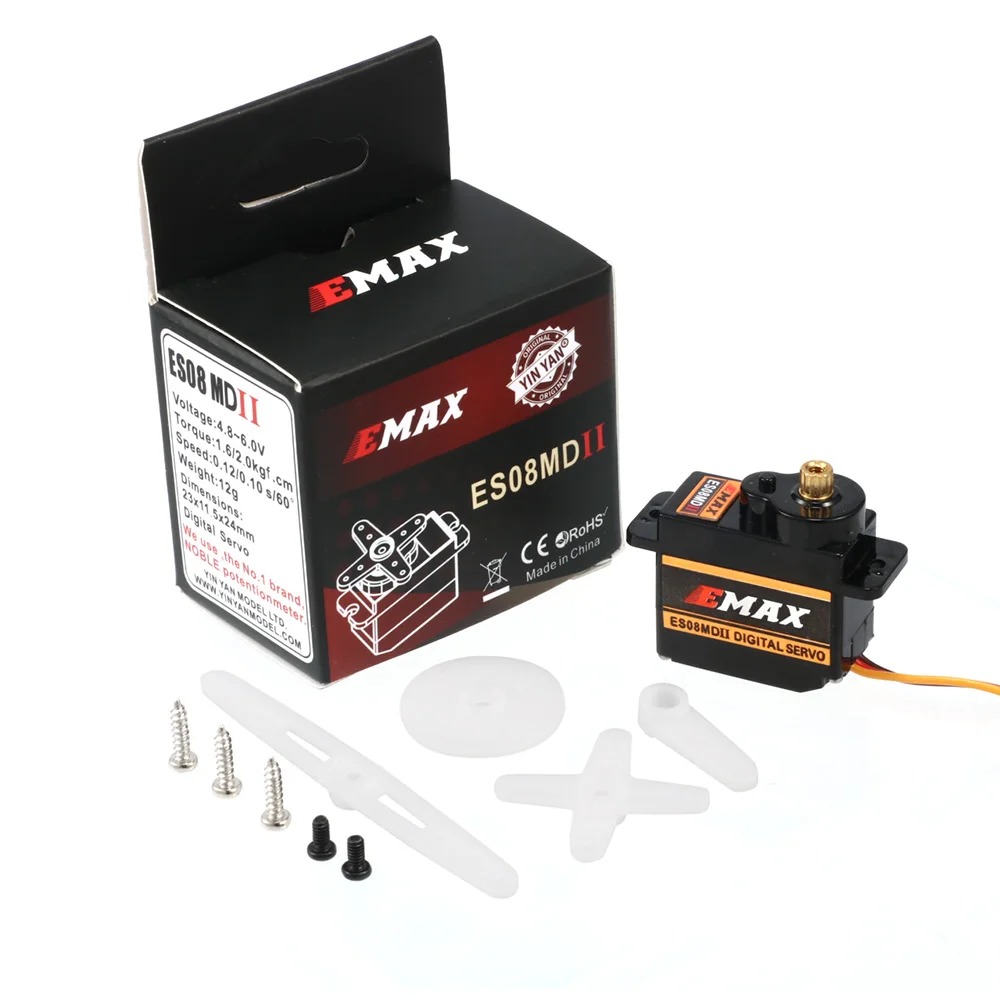 Servo Digital EMAX ES08MDII ES - Servo Sg90 reseña y precio