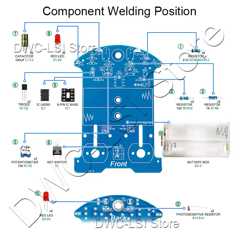 Kit de electrónica de aprendiz - Line Follower Robot reseña y precio